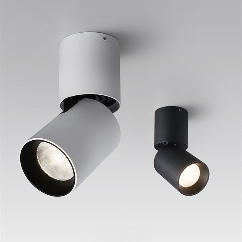 Dimmable 90 Foldable Recessed Ceiling Downlight AC 110V 220V 12W 15W Black/White Housing 360 Degree Rotatable Ceiling Spot Light