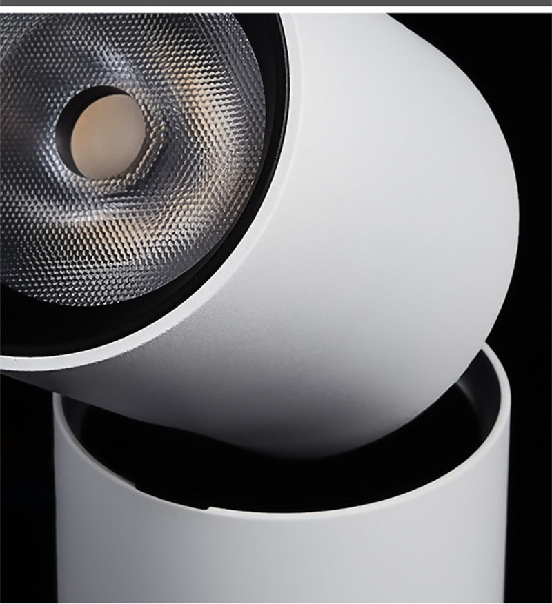 Dimmable 90 Foldable Recessed Ceiling Downlight AC 110V 220V 12W 15W Black/White Housing 360 Degree Rotatable Ceiling Spot Light