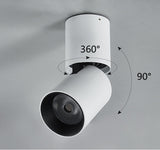 Dimmable 90 Foldable Recessed Ceiling Downlight AC 110V 220V 12W 15W Black/White Housing 360 Degree Rotatable Ceiling Spot Light