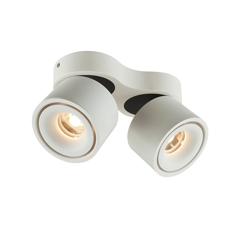 Adjustable bright mounted spotlight led downlight living room ceiling light aisle adjustable angle COB non-open spotlight 24W