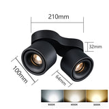 Adjustable bright mounted spotlight led downlight living room ceiling light aisle adjustable angle COB non-open spotlight 24W