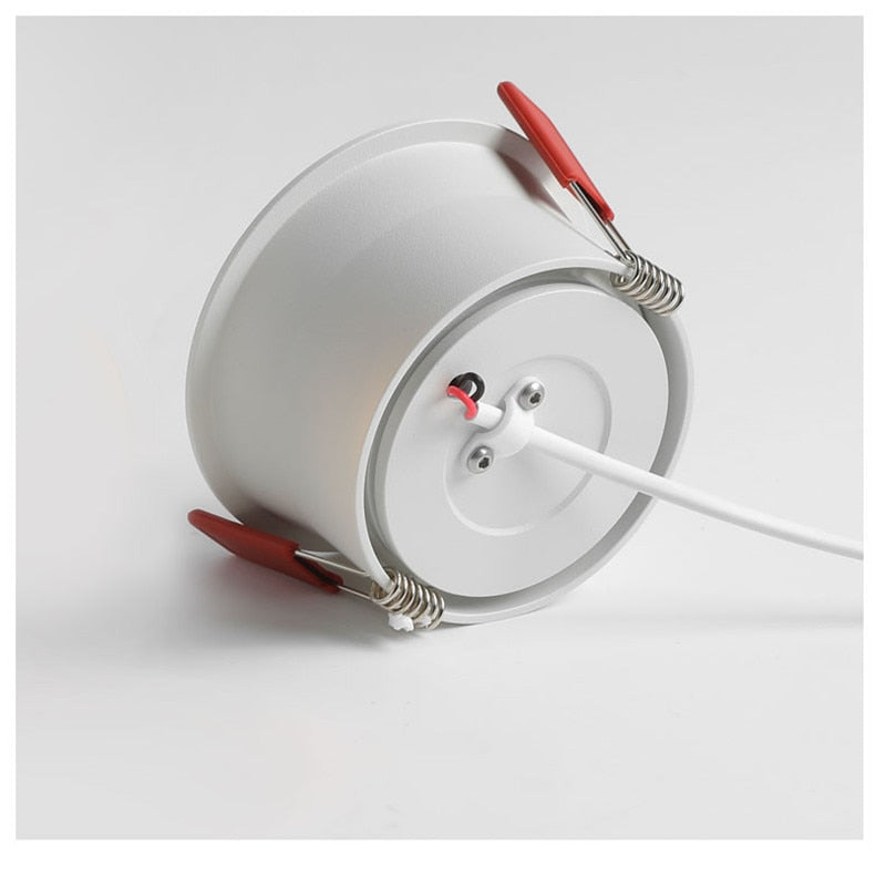 Dimmable Anti-Glare LED COB Chip Recessed Downlight 7W 9W 12W 15W Round White Led Ceiling Spot Light 220V 230V Indoor Background