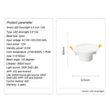 EWeLink WiFi Dimmable LED Spot Light 12W Round Downlight Spot Ceiling RGBCW Color Changing Lamp For Room Bedroom Outdoor