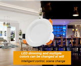 EWeLink WiFi Dimmable LED Spot Light 12W Round Downlight Spot Ceiling RGBCW Color Changing Lamp For Room Bedroom Outdoor