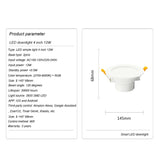 EWeLink WiFi Dimmable LED Spot Light 12W Round Downlight Spot Ceiling RGBCW Color Changing Lamp For Room Bedroom Outdoor