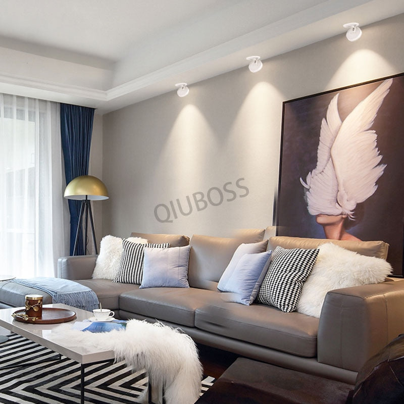 Round Foldable LED Ceiling Downlight LED Recessed Spotlight 7W/9W/12W/15W/18W/20W AC90-260V LED Background Lamps Indoor Lighting