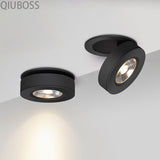 Round Foldable LED Ceiling Downlight LED Recessed Spotlight 7W/9W/12W/15W/18W/20W AC90-260V LED Background Lamps Indoor Lighting