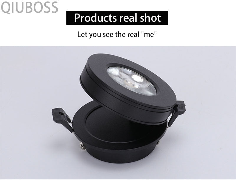 Round Foldable LED Ceiling Downlight LED Recessed Spotlight 7W/9W/12W/15W/18W/20W AC90-260V LED Background Lamps Indoor Lighting