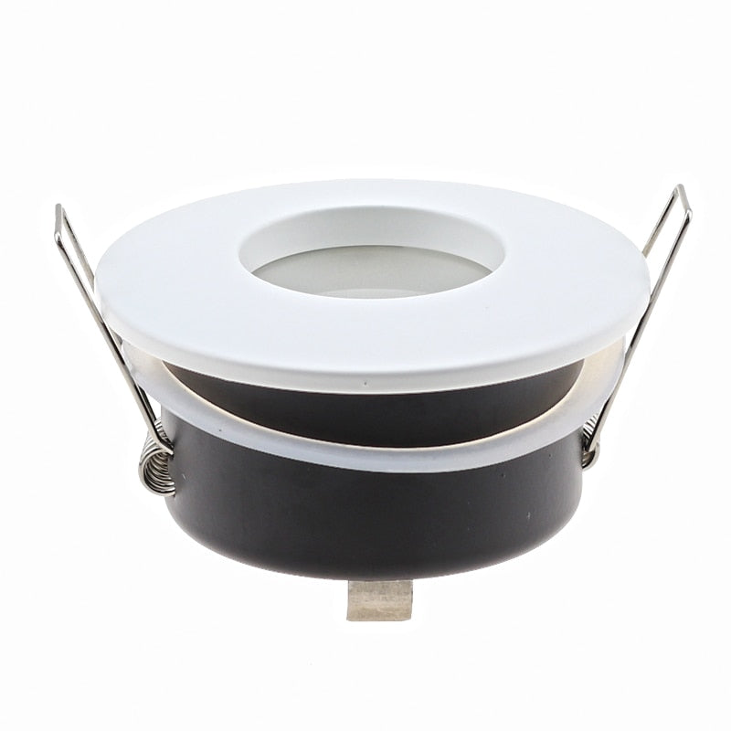 White/Nickel/Chrome IP44 Waterproof GU10 MR16 LED Ceiling Downlight Fixture Spot Frame Holder for Bathroom