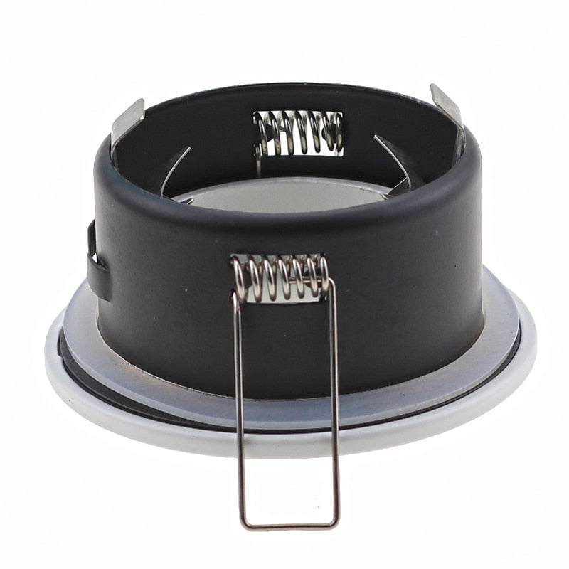 White/Nickel/Chrome IP44 Waterproof GU10 MR16 LED Ceiling Downlight Fixture Spot Frame Holder for Bathroom