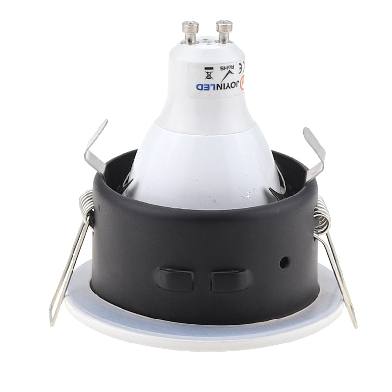 White/Nickel/Chrome IP44 Waterproof GU10 MR16 LED Ceiling Downlight Fixture Spot Frame Holder for Bathroom