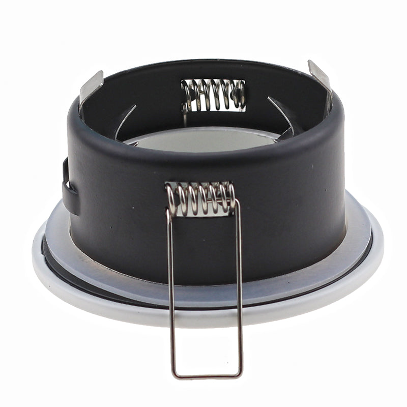 White/Nickel/Chrome IP44 Waterproof GU10 MR16 LED Ceiling Downlight Fixture Spot Frame Holder for Bathroom