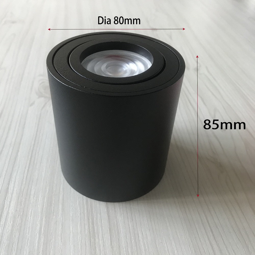 Cylinder Surface Mounted LED GU10 Downlight Fixture 220V Bathroom Waterproof IP65 Outdoor Ceiling Down Spot Light Fitting