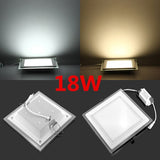 Dimmable LED Panel Downlight Square Glass Panel Lights High Brightness Ceiling Recessed Lamps for 6W/9W/12W/18W