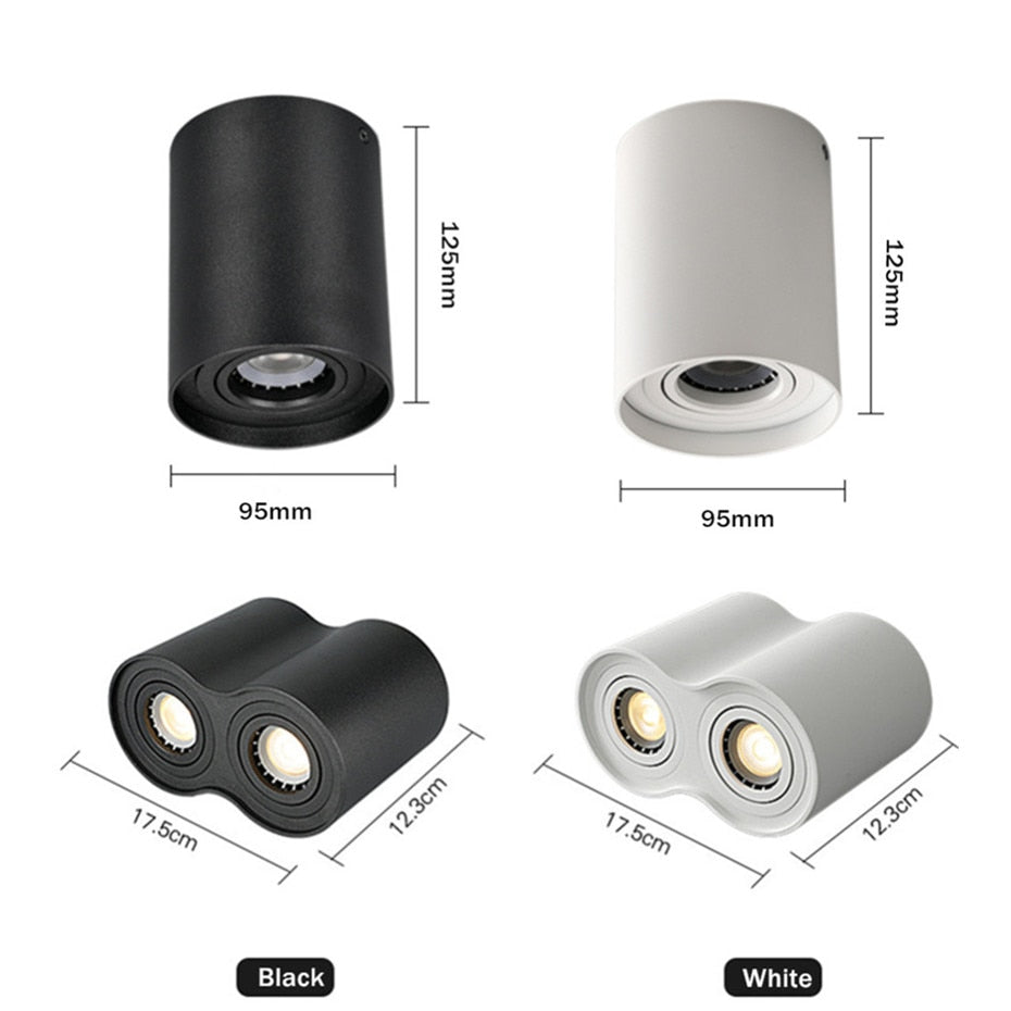 Modern LED Ceiling Spot Lamp 5W 10W 14W GU10 Surface Mounted Dimmable Spotlight Bedroom Bedside Kitchen Balcony Lighting Fixture