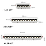 Dimmable LED Downlight 10W 20W 30W Spot Light Line Light Bar Creative Linear Long Strip Living Room Corridor Recessed