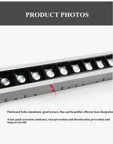 Dimmable LED Downlight 10W 20W 30W Spot Light Line Light Bar Creative Linear Long Strip Living Room Corridor Recessed
