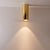 Nordic Gold LED Downlight Long Tube Surface Mounted Modern Aluminum Spotlight for Indoor Office Living Room Kitchen Ceiling Lamp
