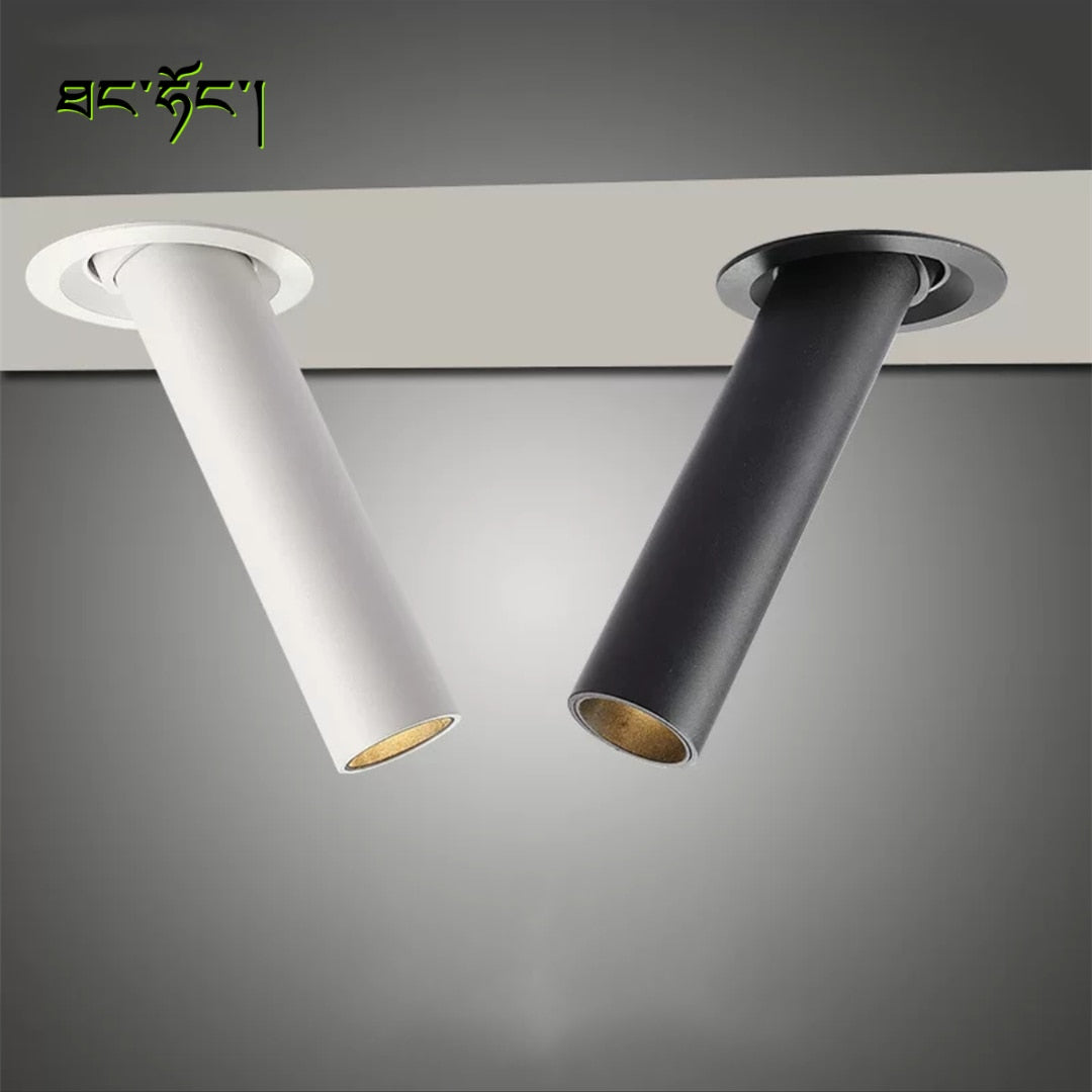 LED downlight long tube spotlight 7W 12W restaurant guest room clothing store home lighting fixture LED spotlight