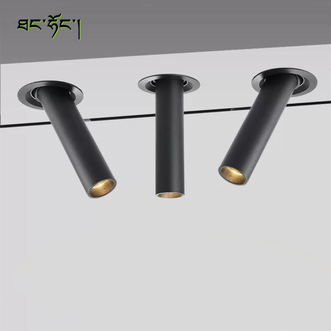 LED downlight long tube spotlight 7W 12W restaurant guest room clothing store home lighting fixture LED spotlight