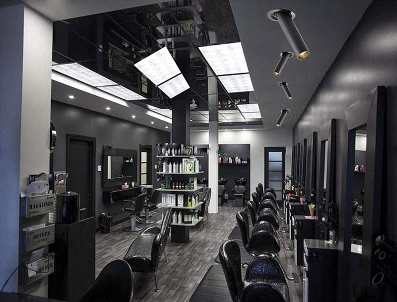 LED downlight long tube spotlight 7W 12W restaurant guest room clothing store home lighting fixture LED spotlight