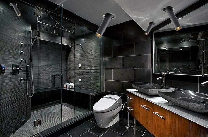 LED downlight long tube spotlight 7W 12W restaurant guest room clothing store home lighting fixture LED spotlight