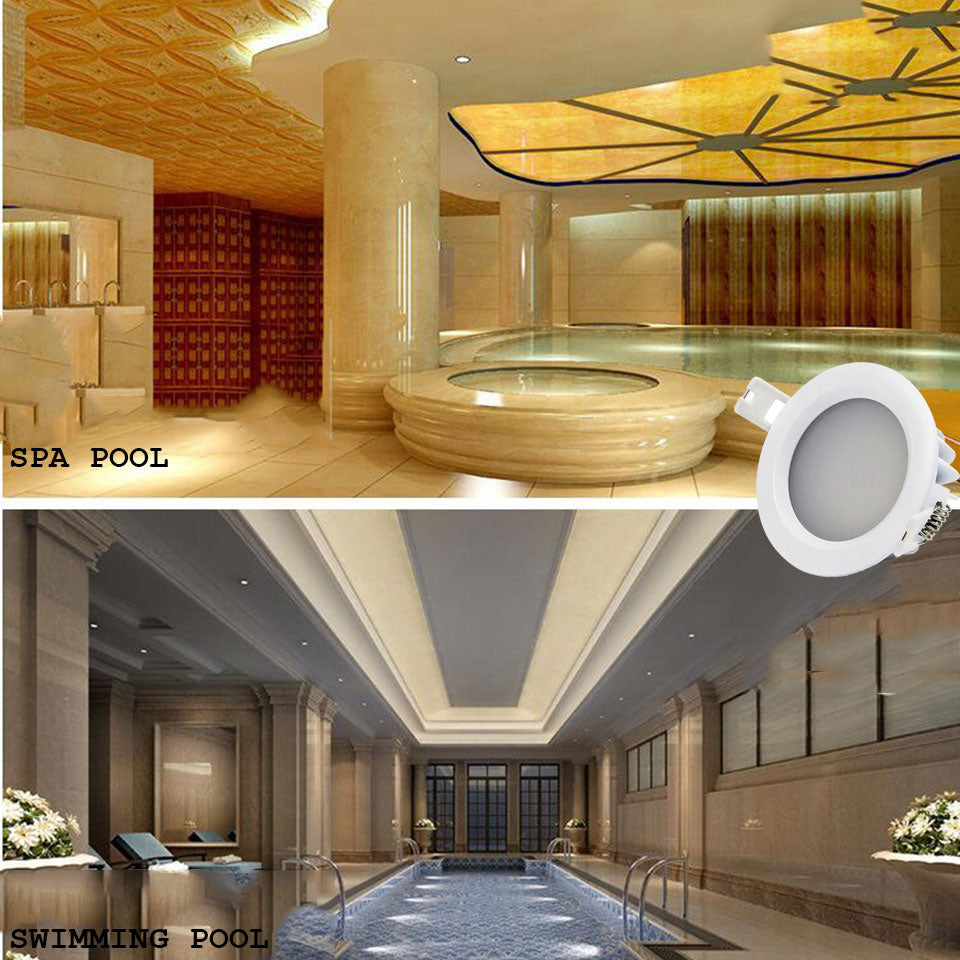 IP65 LED Downlight 5W 7W 9W 12W 15W Waterproof LED DownLights AC220V 230V 240V Recessed Downlight LED Spot For Bathroom