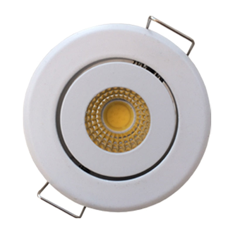 Mini COB 5W Led Spotligh Dimmable 220v LED Downlight Satin Nickel Miniature Jewelry Display 40mm Cut Hole Cabinet Lamp