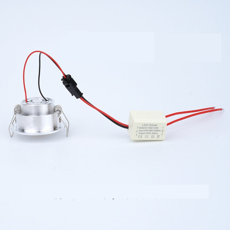 Mini COB 5W Led Spotligh Dimmable 220v LED Downlight Satin Nickel Miniature Jewelry Display 40mm Cut Hole Cabinet Lamp