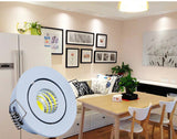 Mini COB 5W Led Spotligh Dimmable 220v LED Downlight Satin Nickel Miniature Jewelry Display 40mm Cut Hole Cabinet Lamp