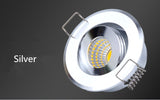 Mini COB 5W Led Spotligh Dimmable 220v LED Downlight Satin Nickel Miniature Jewelry Display 40mm Cut Hole Cabinet Lamp