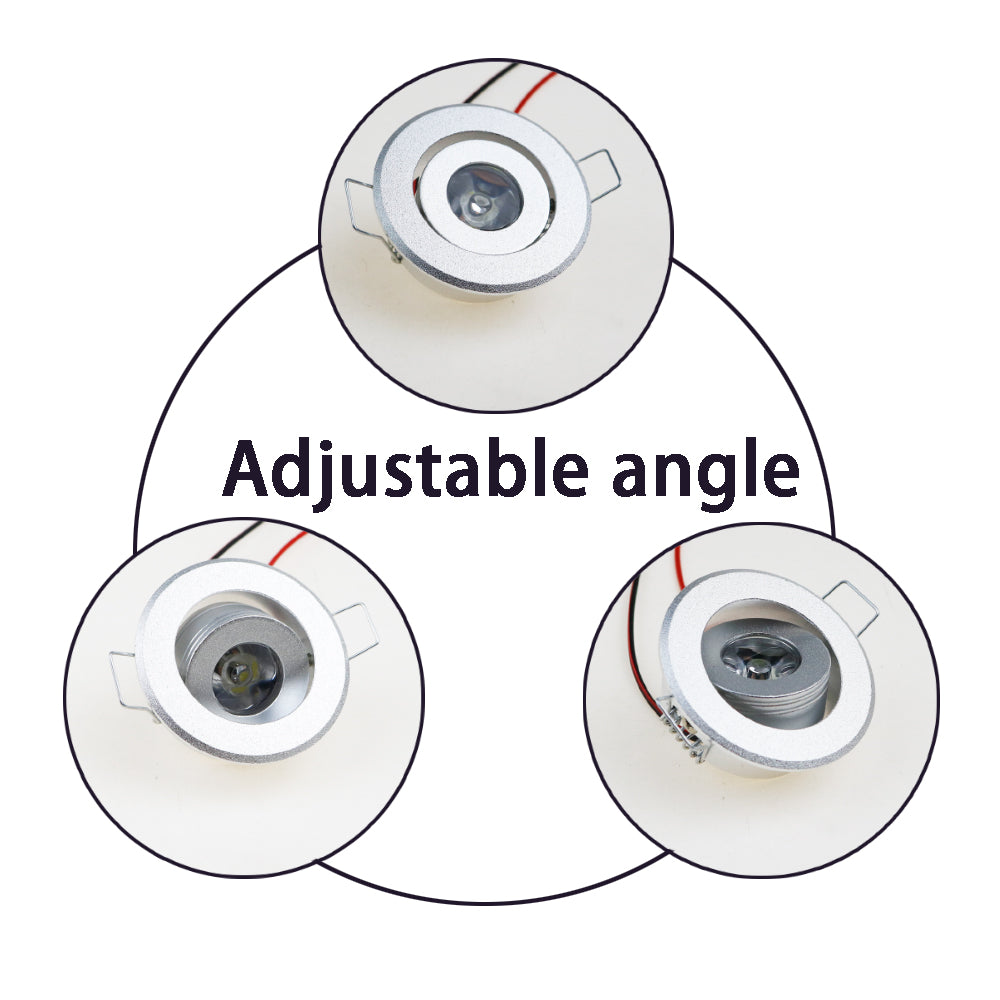 Mini COB 5W Led Spotligh Dimmable 220v LED Downlight Satin Nickel Miniature Jewelry Display 40mm Cut Hole Cabinet Lamp