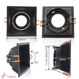 LEDIARY Black Spot LED Downlights Fitting 90-265V Recessed Ceiling Lamp Frame GU5.3 GU10 E27 Bulb Changeable 75MM 90MM Cut Hole