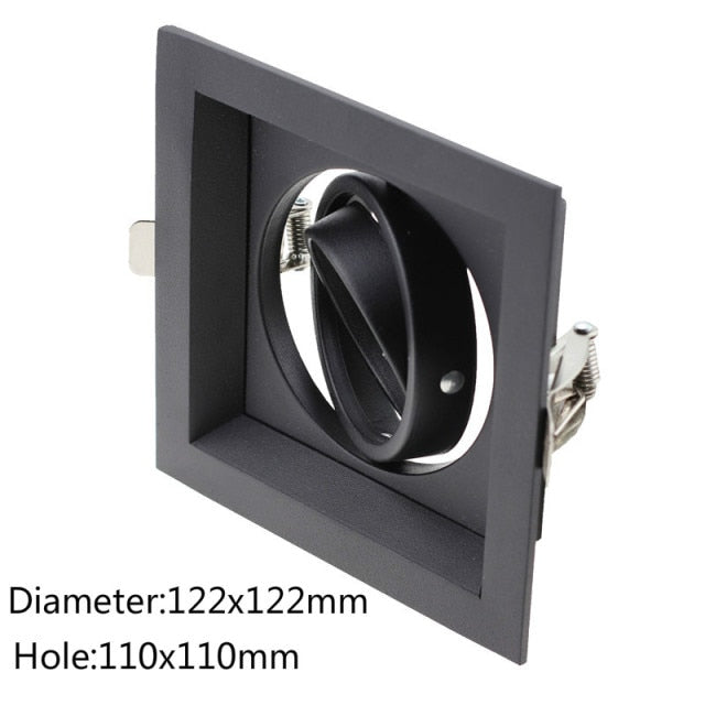 LEDIARY Black Spot LED Downlights Fitting 90-265V Recessed Ceiling Lamp Frame GU5.3 GU10 E27 Bulb Changeable 75MM 90MM Cut Hole