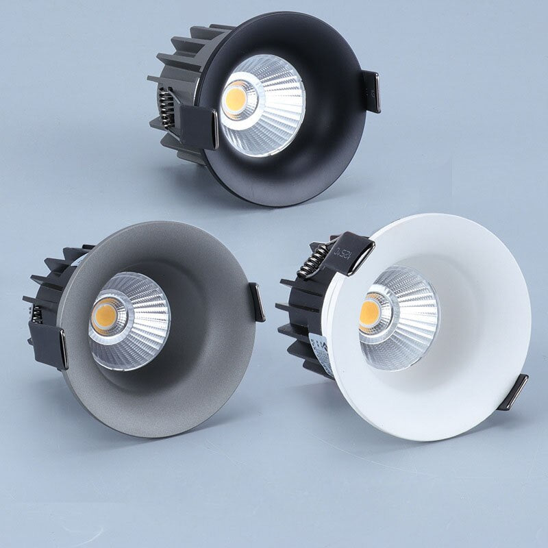 Hoge Kwaliteit Ronde Dimbare Recessed Led Downlights 7W 9W 12W Cob Led Plafond Lamp Spot Verlichting AC110-220V indoor Verlichtin