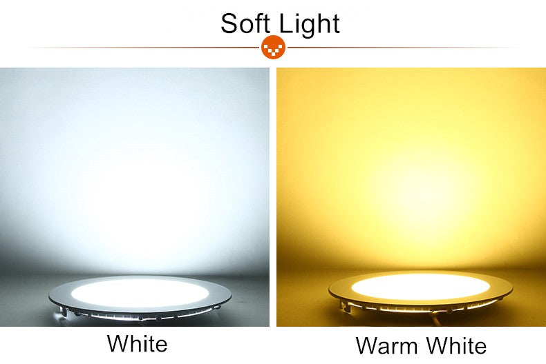 DBF Ultra Thin Led Panel light Round/Square 3W 4W 6W 9W 12W 15W 18W LED Ceiling Recessed Down Light AC85-265V LED downlight