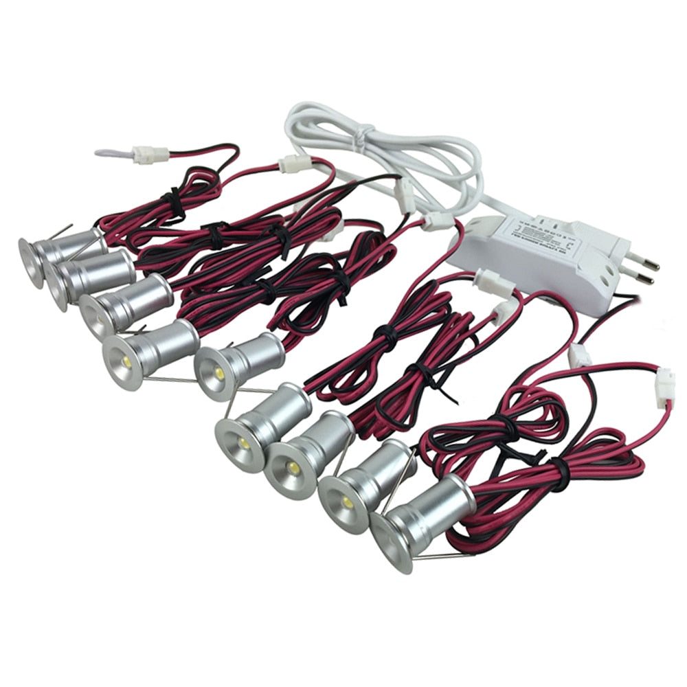 Mini Led Spot Light Ceiling Downlight 15mm Cutout Recessed Spotlight With AC85-277V Dimming Driver Indoor Lighting 9pcs/set