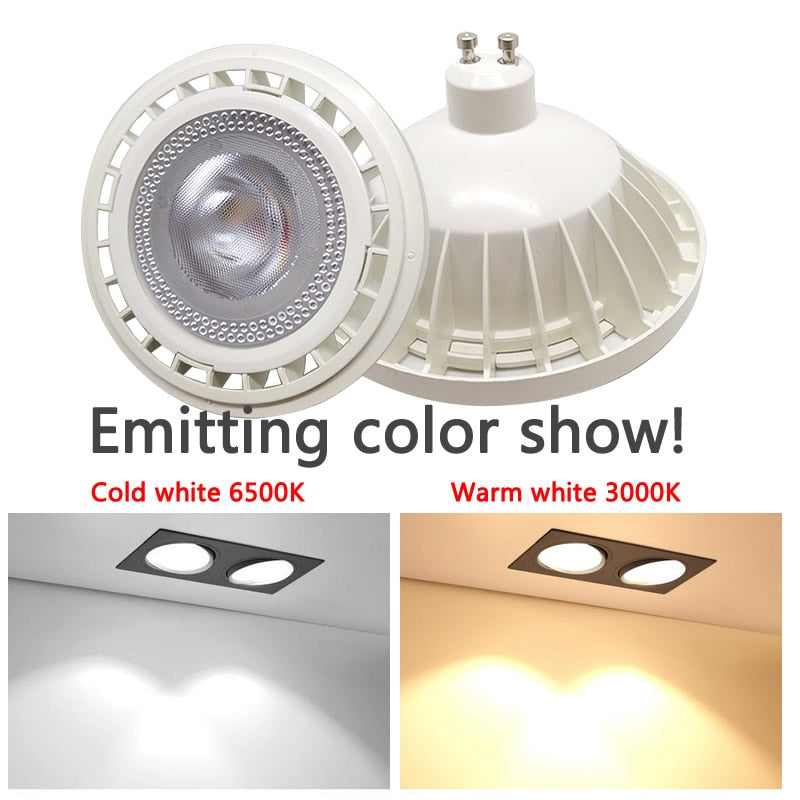 Super bright AR111 LED Spotlight Down-Lamp QR111 Downlight G53 GU10 Base AC 220V DC 12V High quality Warm white Cold white