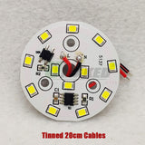 AC220V LED Module 3W5W 7W 9W 12W 15W 18W Downlight PCB Aluminum plate Tinned 20cm Cable SMD2835 Smart IC Driver Ceiling Lamp DIY