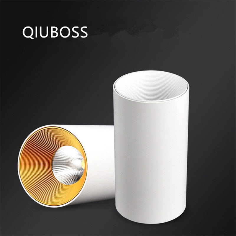 Cylindrical Dimmable COB LED Downlights 10W 12W 15W LED Ceiling Spot Lights AC85~265V LED Ceiling Lamps Background Lighting