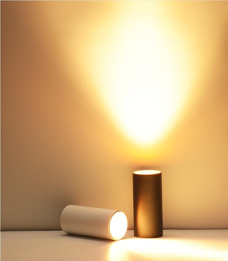 Cylindrical Dimmable COB LED Downlights 10W 12W 15W LED Ceiling Spot Lights AC85~265V LED Ceiling Lamps Background Lighting