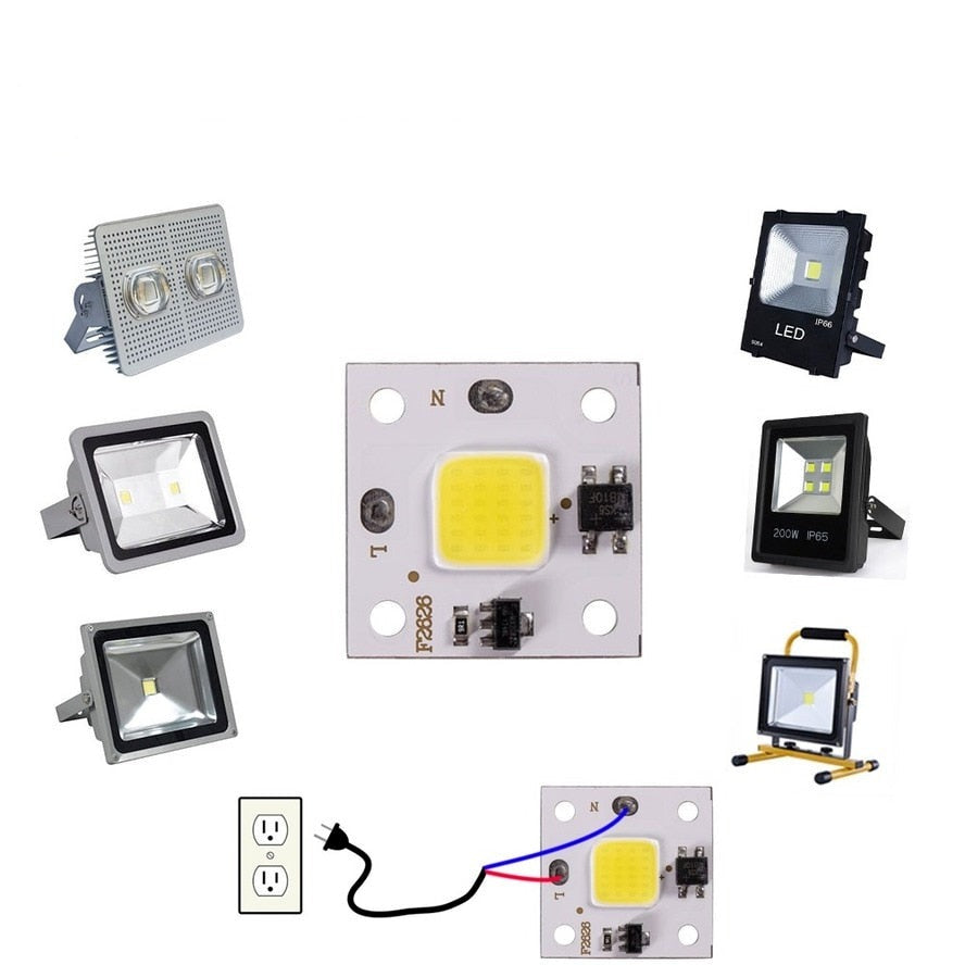 220V 110V Smart IC MINI LED COB Chip 10W White Warm White No Need Driver LED Lamp for Flood Light Spotlight Downlight Lighting