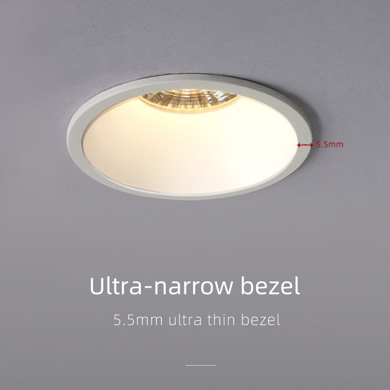 Aislian led Recessed downlight IP65 waterproof ultra-thin large beam angle spot light embedded bathroom shower room toilet
