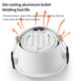 LED Recessed Downlight Indoor Narrow Border Down Light 8W 12W 16W LED Lamp Living Room Aluminum Ceiling High Quality Downlights