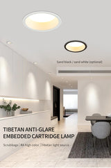 LED Recessed Downlight Indoor Narrow Border Down Light 8W 12W 16W LED Lamp Living Room Aluminum Ceiling High Quality Downlights