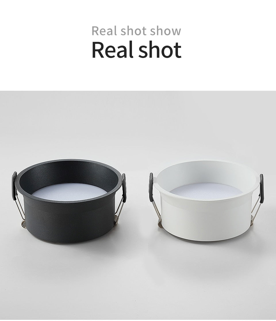 LED Recessed Downlight Indoor Narrow Border Down Light 8W 12W 16W LED Lamp Living Room Aluminum Ceiling High Quality Downlights