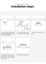 LED Recessed Downlight Indoor Narrow Border Down Light 8W 12W 16W LED Lamp Living Room Aluminum Ceiling High Quality Downlights