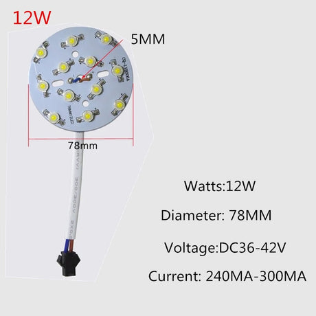 LED High Power Lamp Beads Light PCB 35mli Chip 3W 5W 7W 9W 12W 15W 18W 23mm 32mm 50mm 90mm 100mm For Blubs Downlight Spotlight