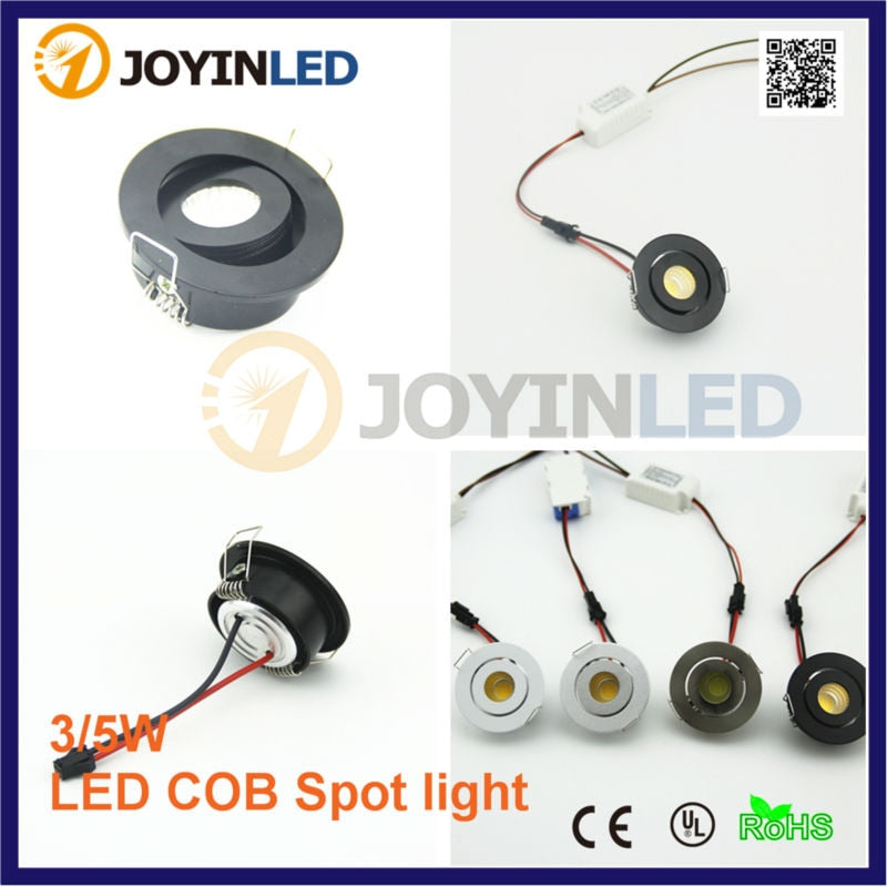 Factory 3W Micro Led Spot Light White Miniature Mini COB LED Downlights 3W Small Recessed Spotlights Cob