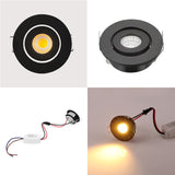Factory 3W Micro Led Spot Light White Miniature Mini COB LED Downlights 3W Small Recessed Spotlights Cob